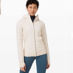 Lululemon Dynamic Movement Full Zip Up Hoodie Jacket Light Ivory 4